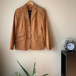 Liz Claiborne Wheat Faux Suede Jacket